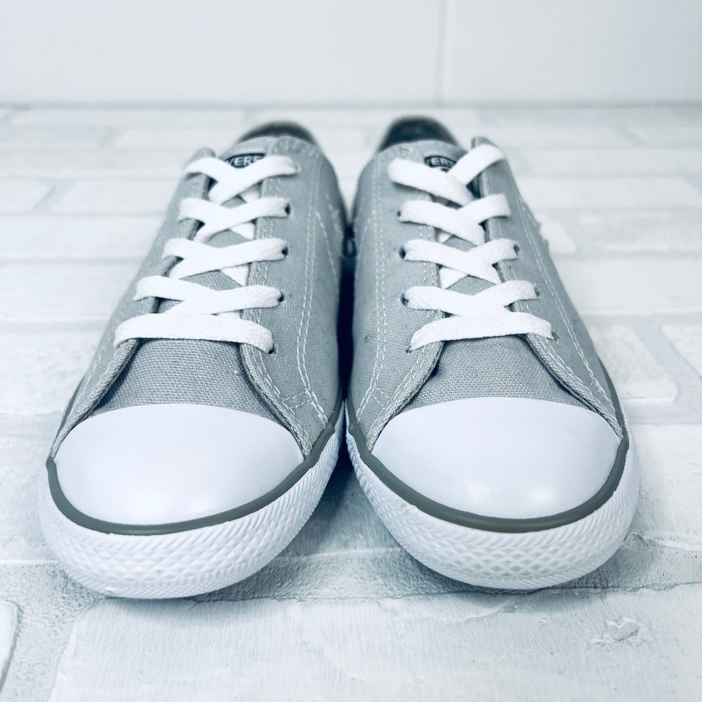 Converse One Star Gray Canvas Low Top Sneakers 543945FT Womens Size 7